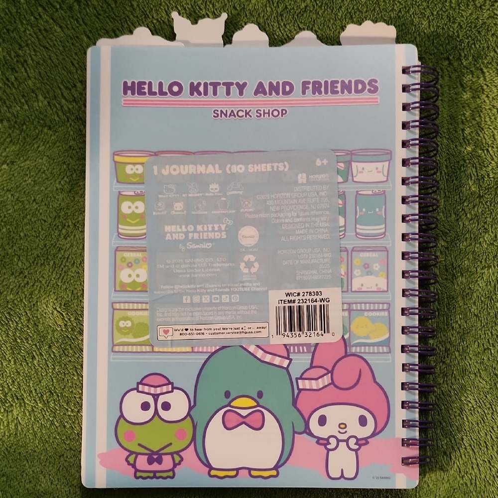 Hello Kitty Snack Shop Spiral Bound 5×7 in Tabbed Journal - Picture 2 of 8